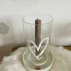 Kerzenständer mit bedrucketem Glas