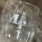 geätztes Weizenbier-Glas, spülmachinen-geeignet