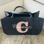 Dunkle Filz-Tasche personalisiert & individuell erstellt