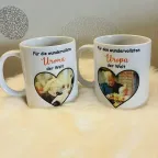 Foto-Partner-Tassen, Design nach Kundenwunsch, spülmaschinen-geeignet